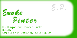 emoke pinter business card